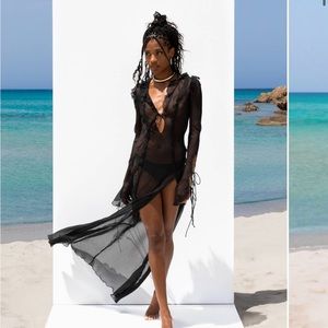 Rat & Boa Inspired Faretti Dress in Black Mesh